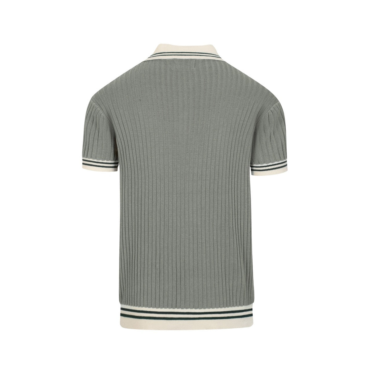Pull en maille verte minimaliste style années 70 pour homme