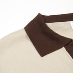 Pull d'été pour homme en tricot abricot, style Old Money des années 70
