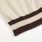 Pull d'été pour homme en tricot abricot, style Old Money des années 70