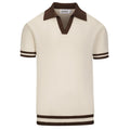 Pull d'été pour homme en tricot abricot, style Old Money des années 70