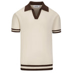 Pull d'été pour homme en tricot abricot, style Old Money des années 70