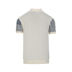 Polo en maille jacquard à motifs irréguliers, style Mod des années 60 pour homme