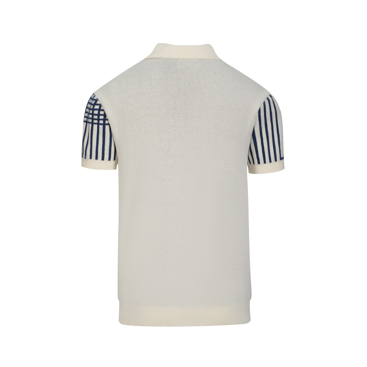 Polo en maille jacquard à motifs irréguliers, style Mod des années 60 pour homme