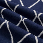 Cardigan en Tricot Style Polo Années 70 pour Homme - Bleu Club de Golf