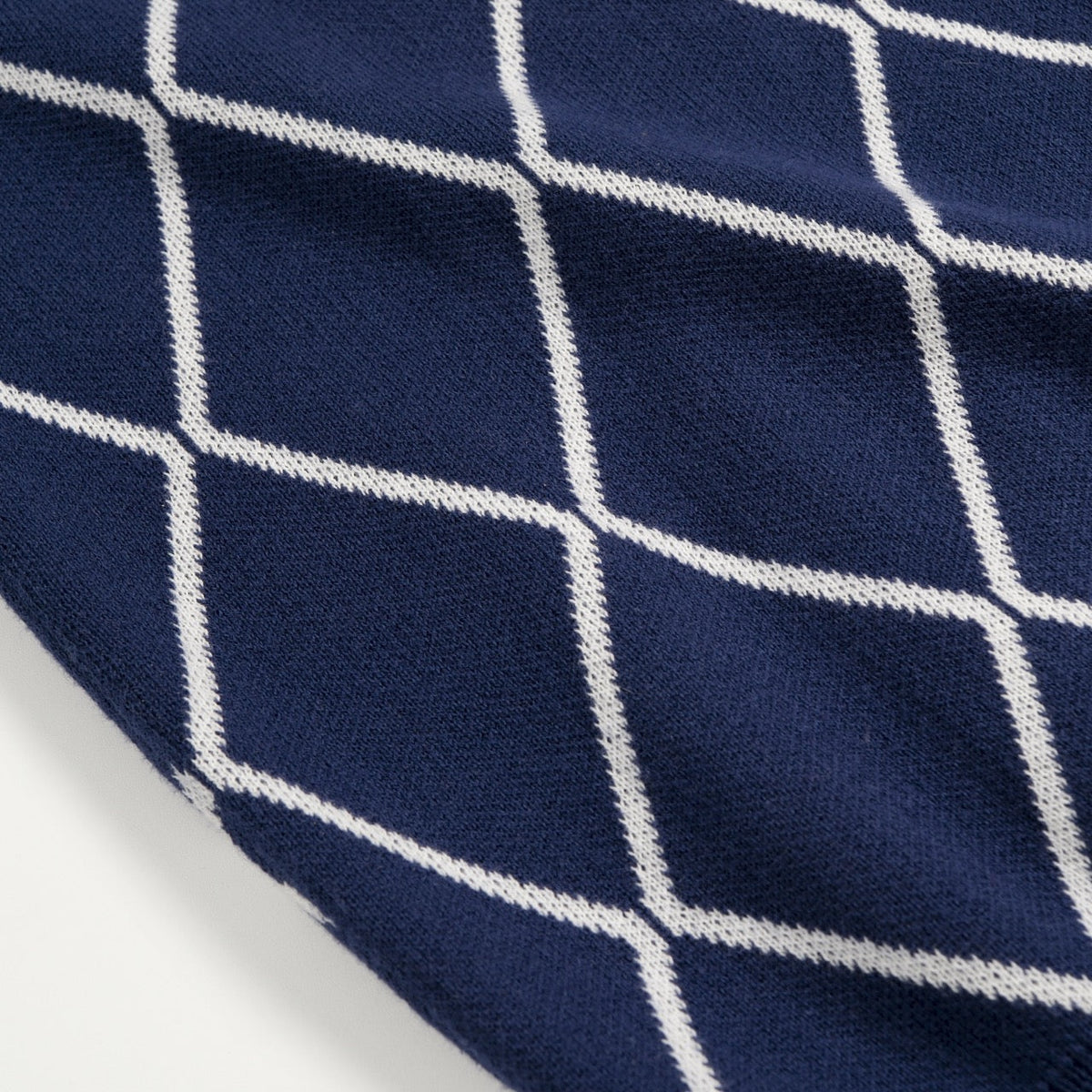 Cardigan en Tricot Style Polo Années 70 pour Homme - Bleu Club de Golf