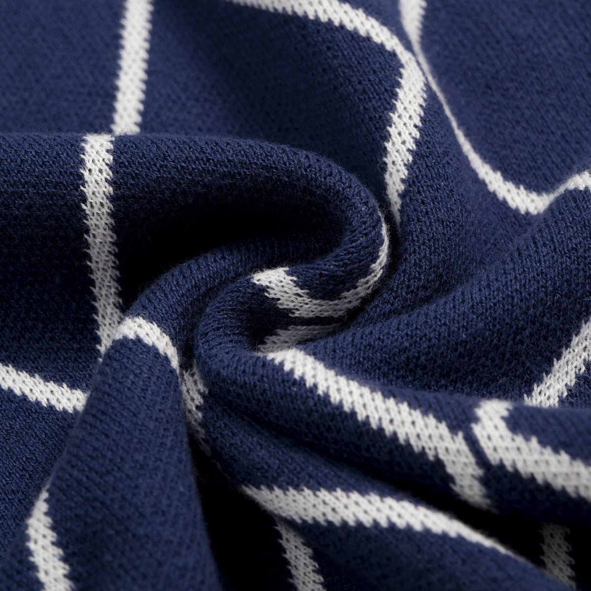 Cardigan en Tricot Style Polo Années 70 pour Homme - Bleu Club de Golf