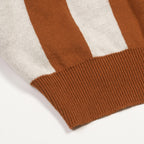 Pull en tricot rétro caramel brun pour homme