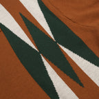Pull en tricot rétro caramel brun pour homme