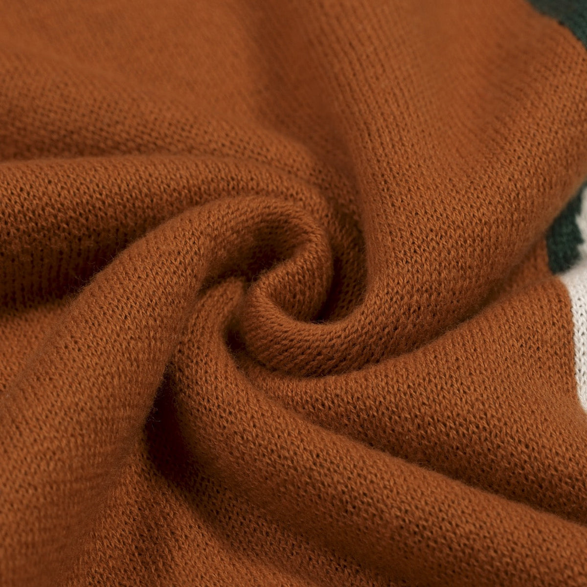 Pull en tricot rétro caramel brun pour homme
