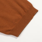 Pull en tricot rétro caramel brun pour homme