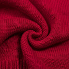 Cardigan en tricot brodé de chauve-souris en dentelle rouge pour femmes - Longueur cropped