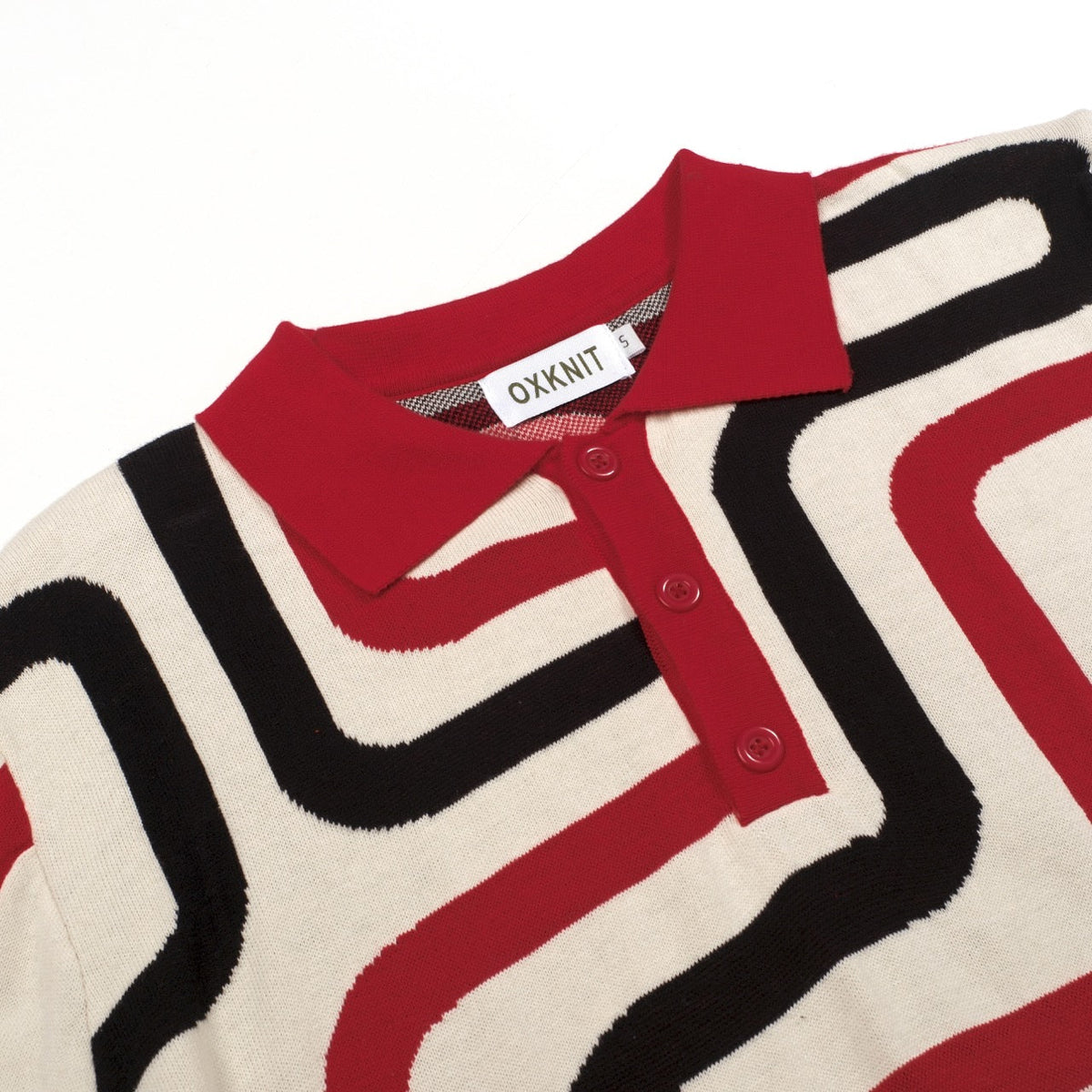Pull en maille jacquard abstrait abricot pour homme