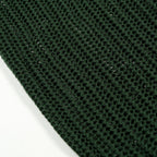 Pull en maille ajourée verte style années 70 pour homme avec col montant