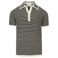 Débardeur en maille à col, style vacances, pour homme, avec motifs ajourés