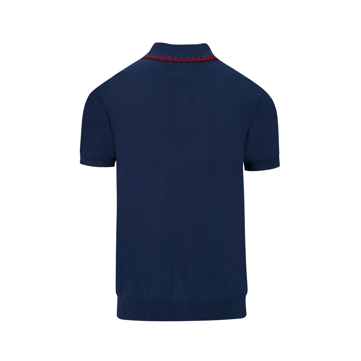 Pull en maille bleu marine pour homme avec motif de cœur brodé