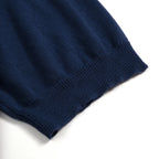Pull en maille bleu marine pour homme avec motif de cœur brodé