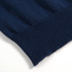 Pull en maille bleu marine pour homme avec motif de cœur brodé
