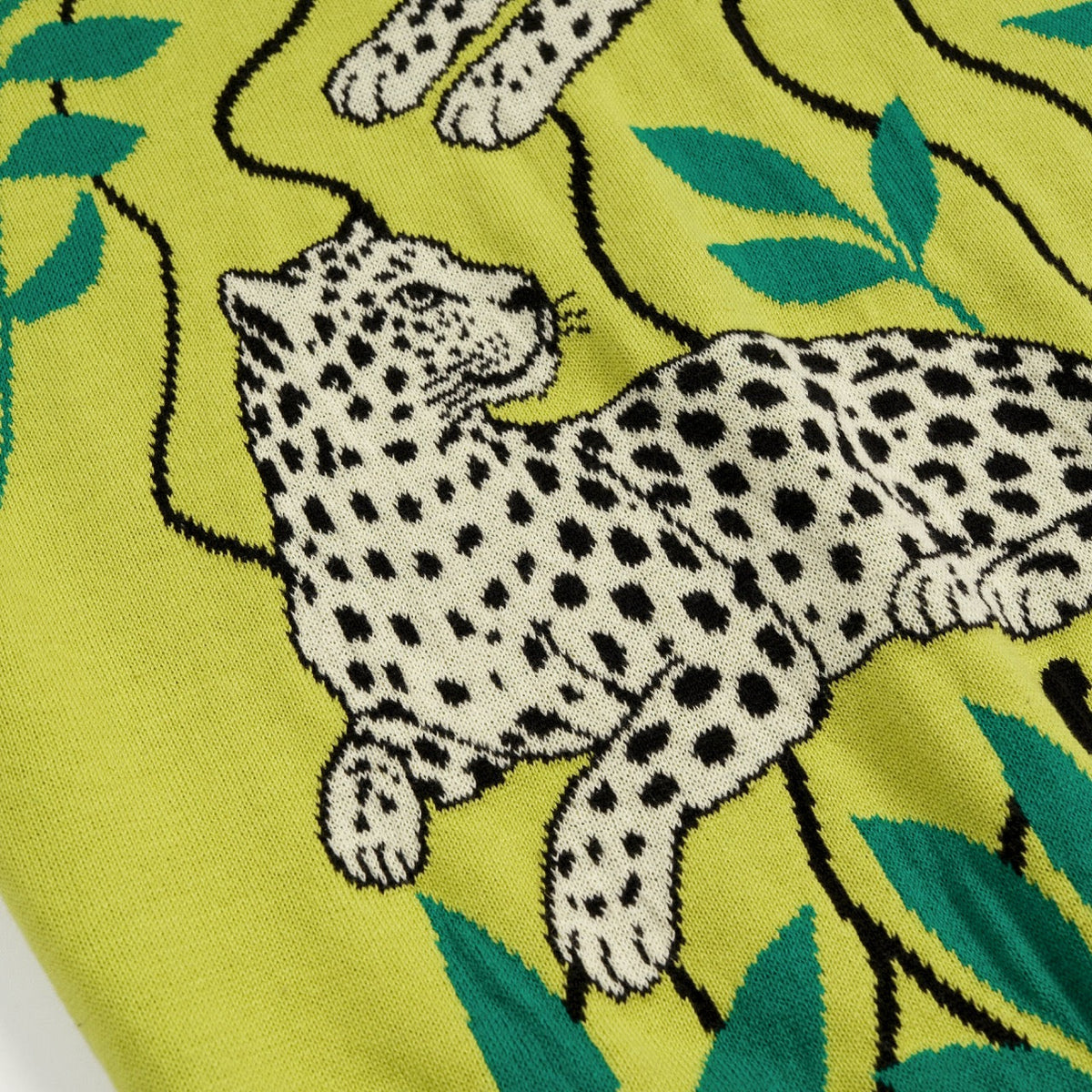 Chemise polo verte à col tricoté pour homme, inspiration tropicale des années 70