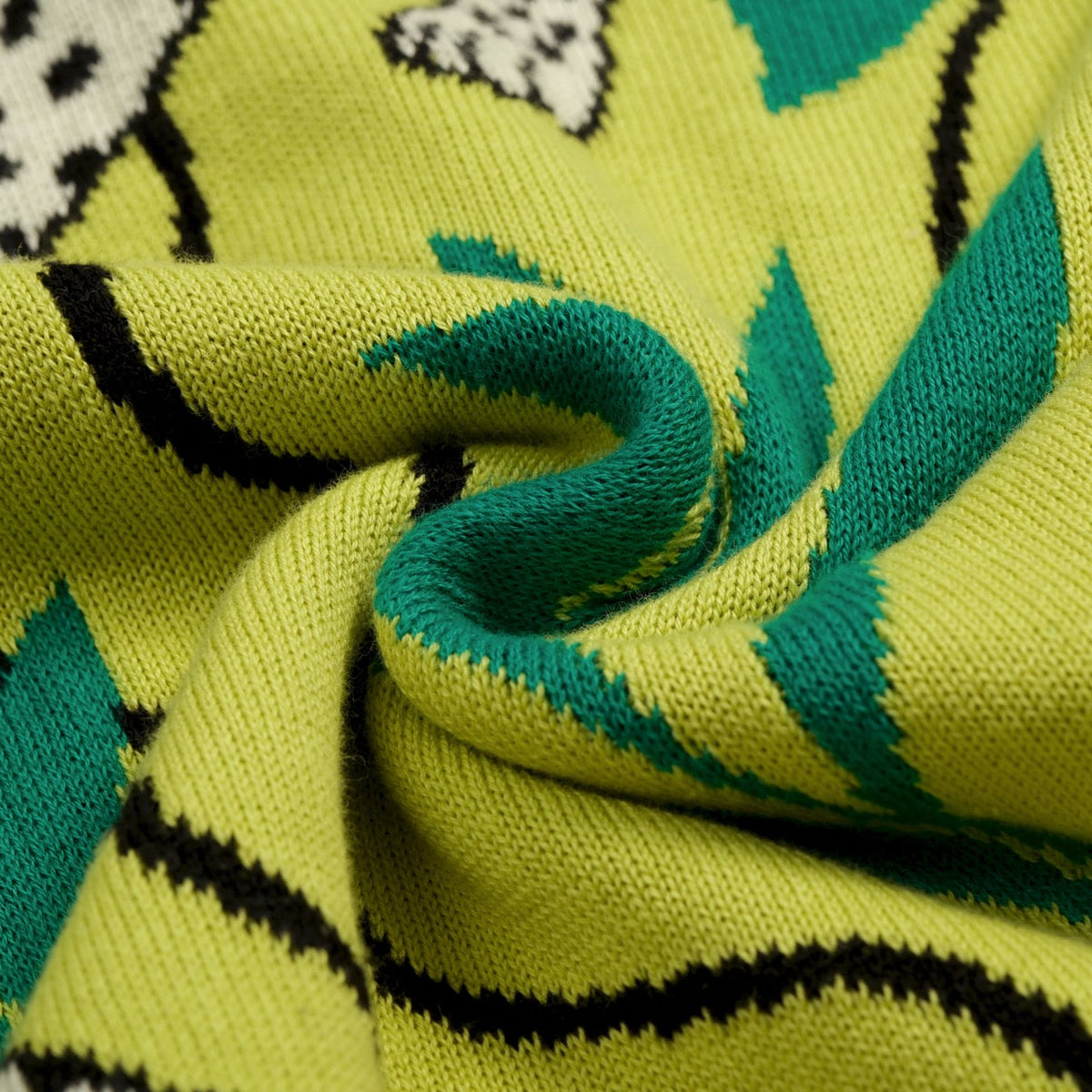 Chemise polo verte à col tricoté pour homme, inspiration tropicale des années 70