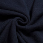 Polo vintage pour homme en maille bleu foncé avec broderie d'insectes