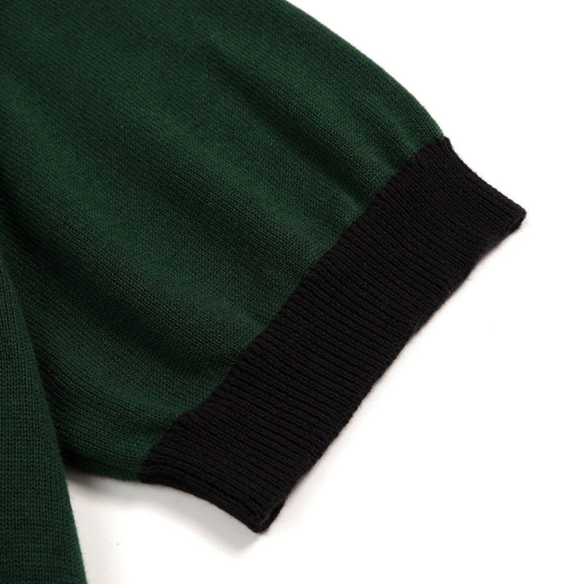 Cardigan vintage en tricot vert foncé pour homme avec broderie de renard et chauve-souris