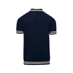 Cardigan Vintage Bleu Foncé pour Homme avec Broderie de Hibou