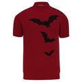Vintage Rouge Brique T-shirt Homme à Manches Chauve-Souris en Maille Jacquard