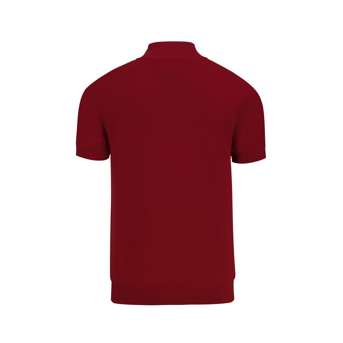 Vintage Rouge Brique T-shirt Homme à Manches Chauve-Souris en Maille Jacquard