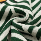 Classique T-shirt vert pour homme en tricot avec broderie d'abeille