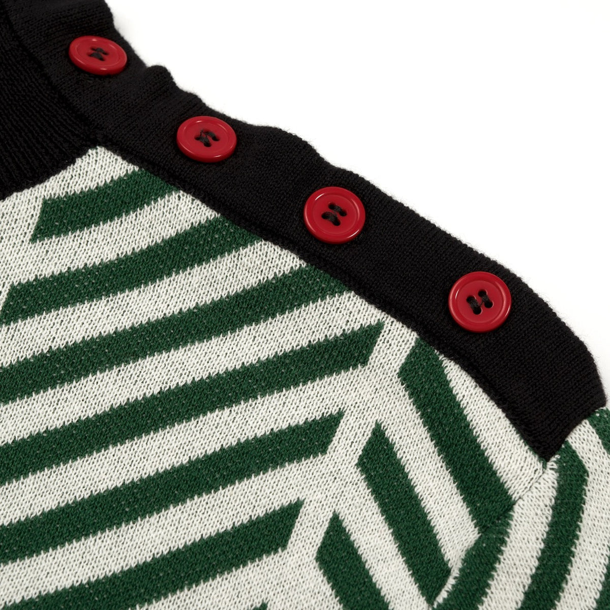 Classique T-shirt vert pour homme en tricot avec broderie d'abeille