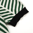 Classique T-shirt vert pour homme en tricot avec broderie d'abeille