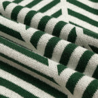 Classique T-shirt vert pour homme en tricot avec broderie d'abeille
