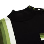 Chemise à rayures rétro en jacquard artistique pour homme - Noir classique