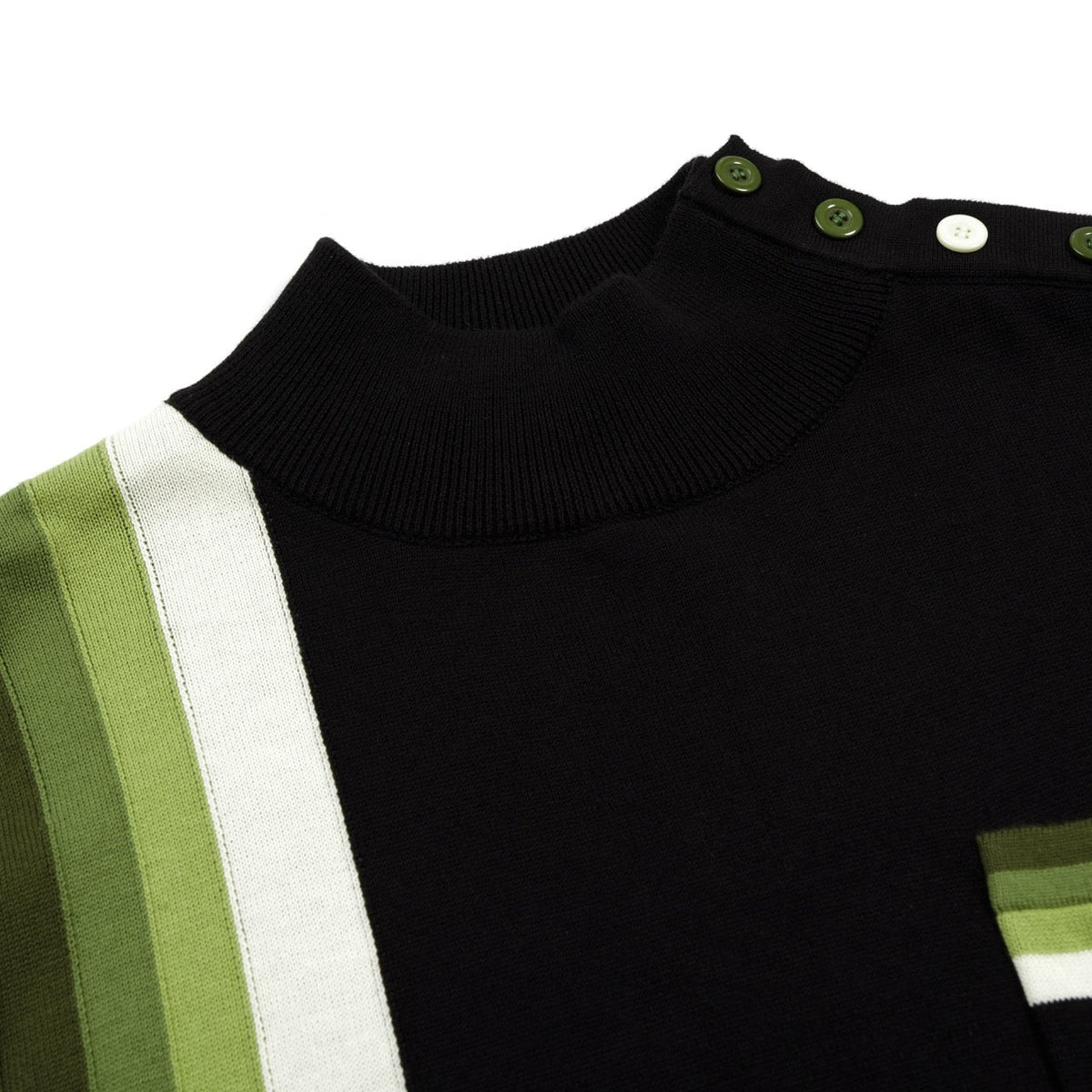 Chemise à rayures rétro en jacquard artistique pour homme - Noir classique