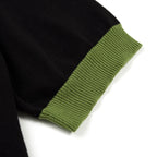 Chemise à rayures rétro en jacquard artistique pour homme - Noir classique