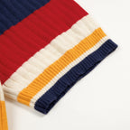 Cardigan Rétro Classique à Rayures pour Homme en Tricot Jacquard