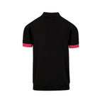 Pull en maille jacquard noir à rayures rétro pour homme
