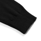 Pull Classique Noir Rétro pour Homme avec Broderie de Tigre