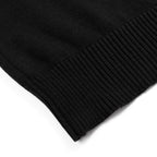 Pull Classique Noir Rétro pour Homme avec Broderie de Tigre