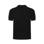 Chemise à boutons en maille noire et grise pour homme – Style années 60 avec détail en diamant sur la poitrine