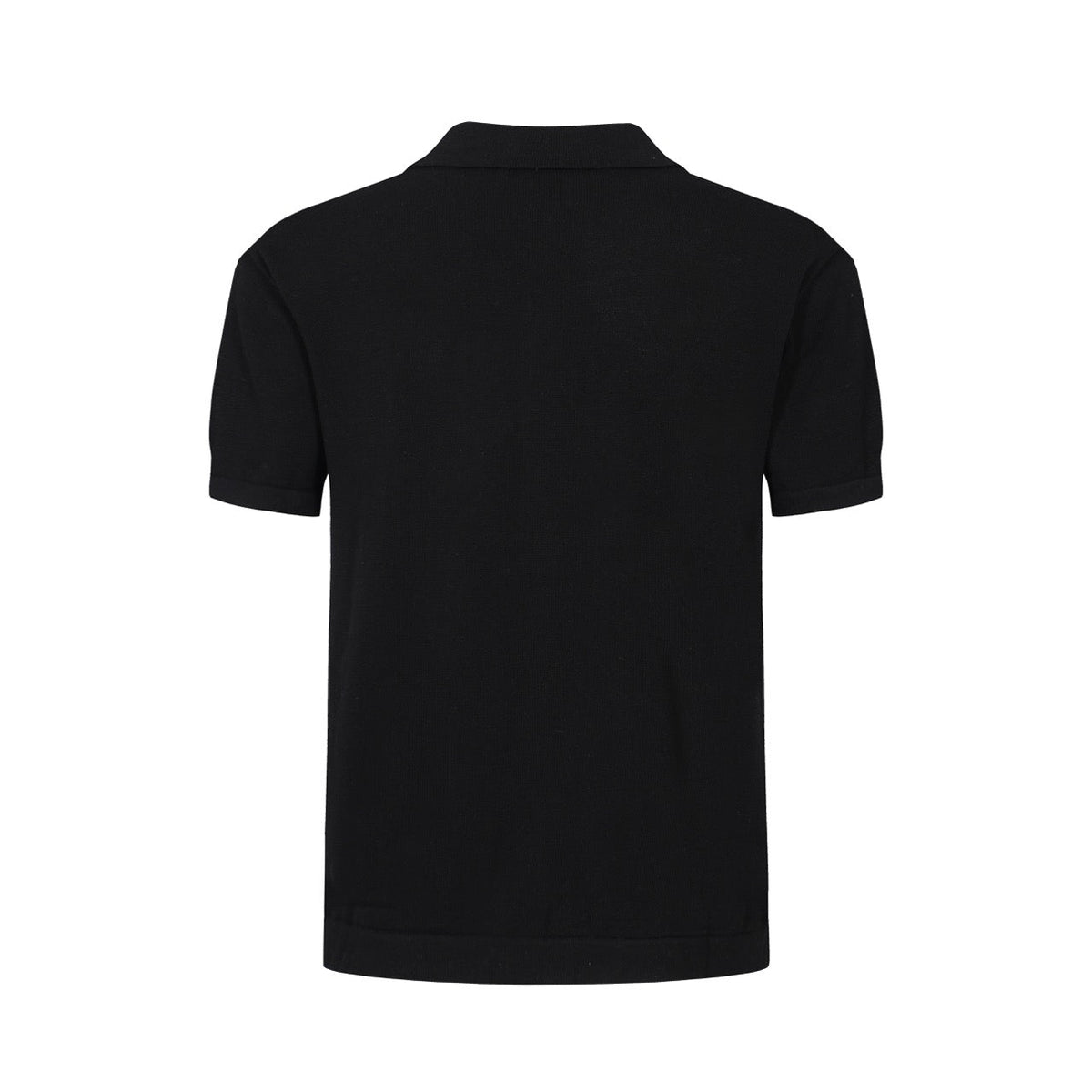 Chemise à boutons en maille noire et grise pour homme – Style années 60 avec détail en diamant sur la poitrine