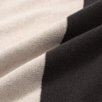 Chemise à boutons en maille noire et grise pour homme – Style années 60 avec détail en diamant sur la poitrine