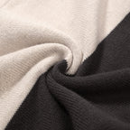 Chemise à boutons en maille noire et grise pour homme – Style années 60 avec détail en diamant sur la poitrine