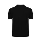 Chemise à rayures monochromes des années 60 pour homme – Noir, Blanc et Gris avec boutons polo