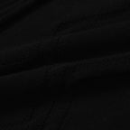 Polo noir à côtes torsadées pour homme – Chemise à manches courtes au style mod des années 60
