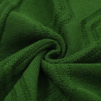 Polo vert à côtes torsadées pour homme – Chemise à manches courtes au style mod des années 60
