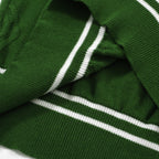 Polo vert à côtes torsadées pour homme – Chemise à manches courtes au style mod des années 60