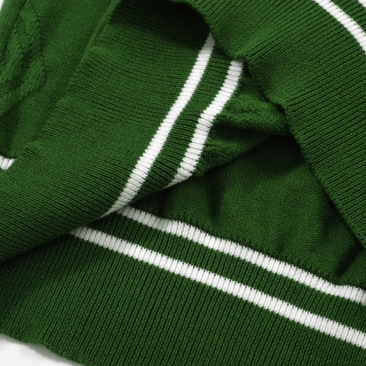 Polo vert à côtes torsadées pour homme – Chemise à manches courtes au style mod des années 60