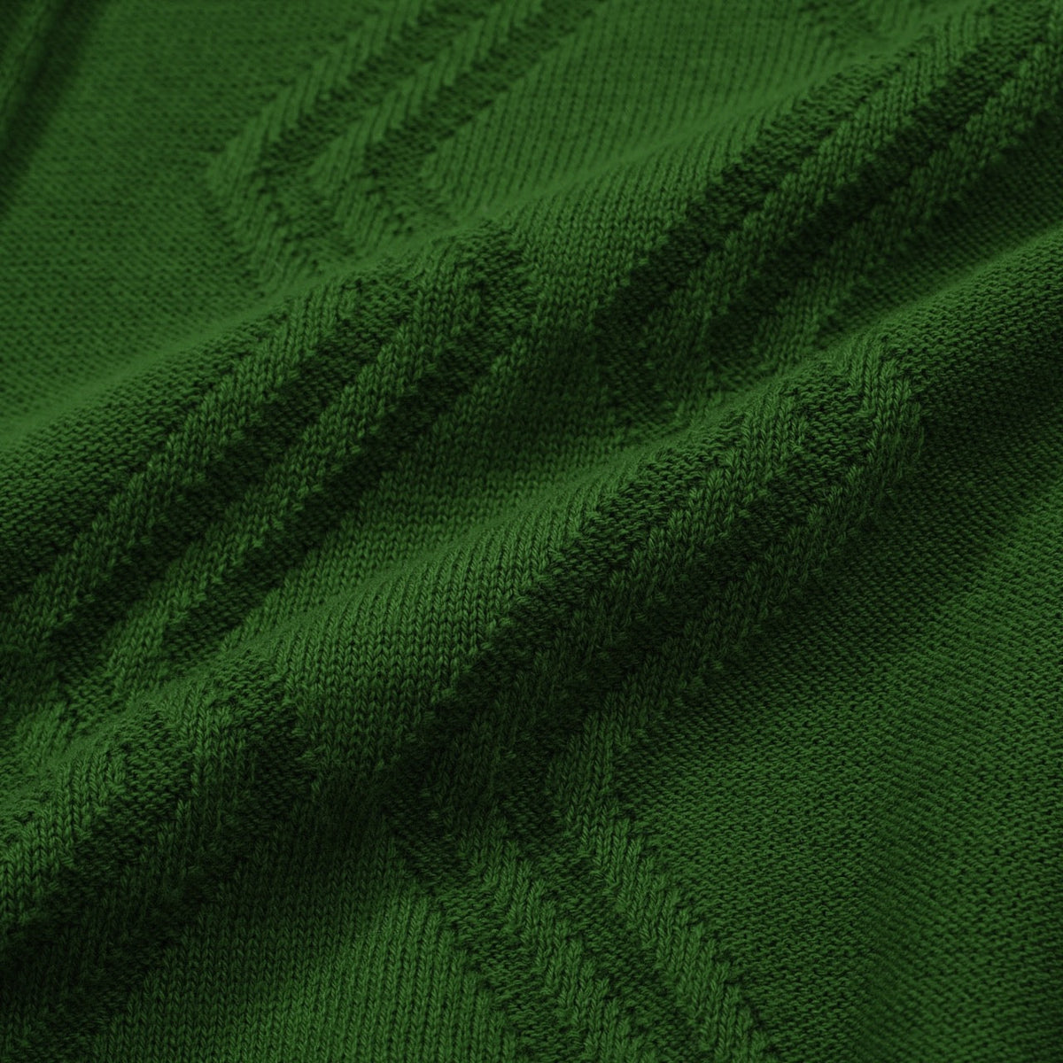 Polo vert à côtes torsadées pour homme – Chemise à manches courtes au style mod des années 60
