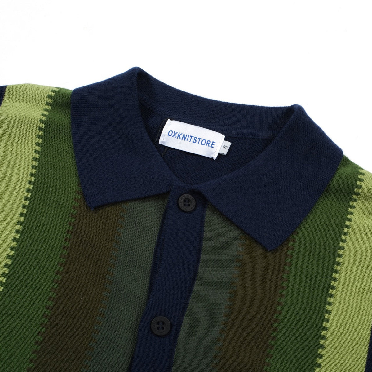 Chemise polo à rayures dégradées des années 60 pour hommes – Modèle à manches courtes avec panneau vertical